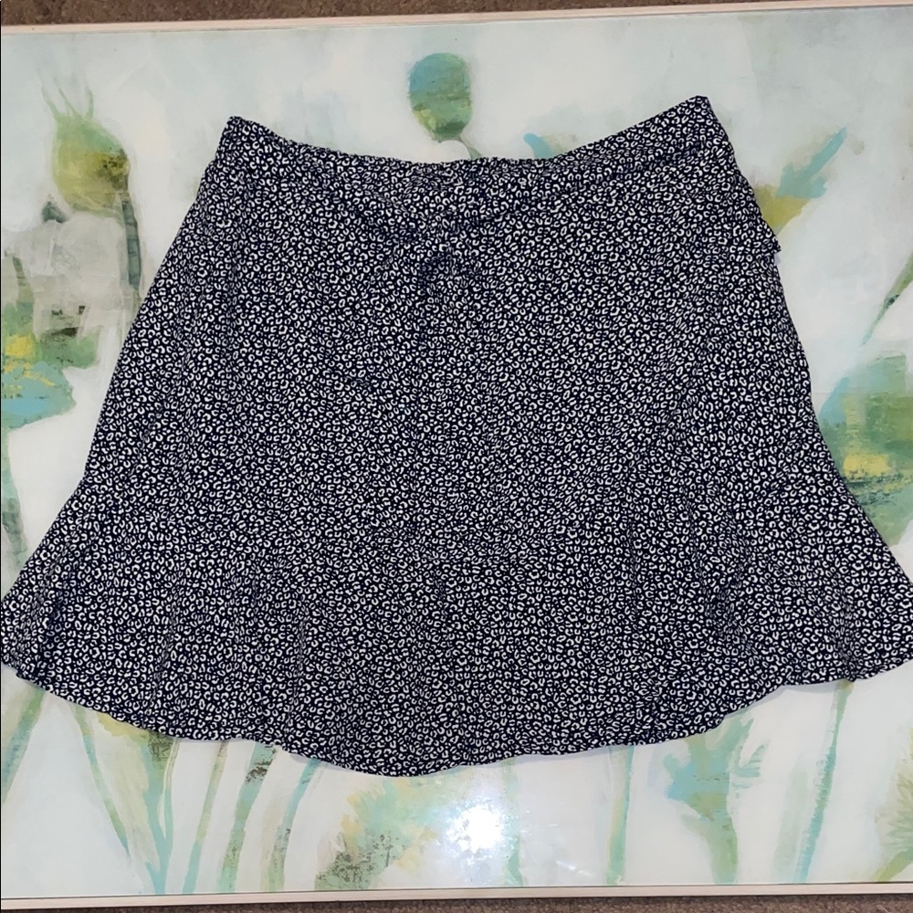 Altar'd State Navy and White Mini Skirt